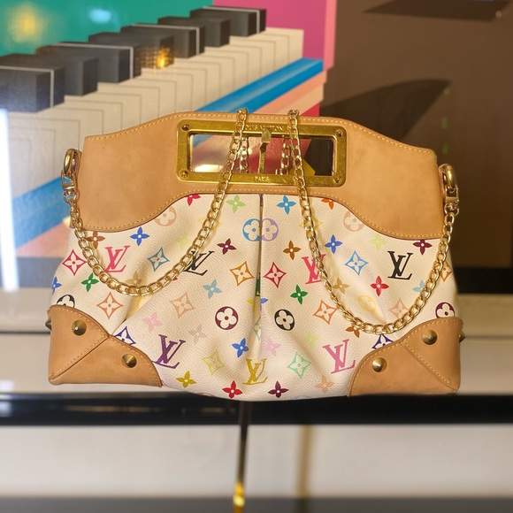 Louis Vuitton White Multi-Color Judy MM Bag - Picture 5 of 16